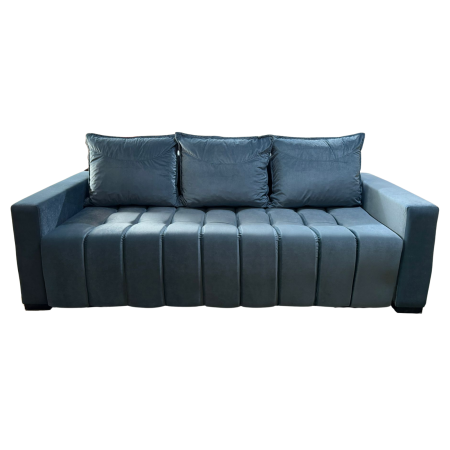 Canapea ZARA extensibila, 3 locuri, cu lada de depozitare, catifea albastru deschis , 220x95x80 Canapele - Canapea ZARA extensibila, 3 locuri, cu lada de depozitare, catifea albastru deschis , 220x95x80