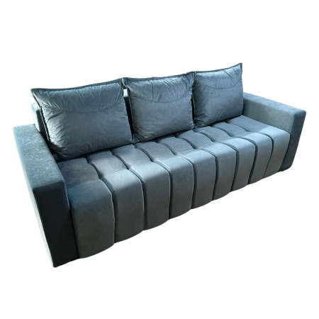 Canapea ZARA extensibila, 3 locuri, cu lada de depozitare, catifea albastru deschis , 220x95x80 [2]