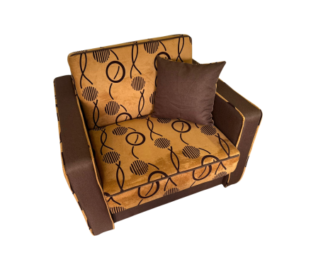 Fotoliu SAMY NEXT extensibil, cu lada de depozitare, stofa maro, cadru metalic, 103x100x92 [3]