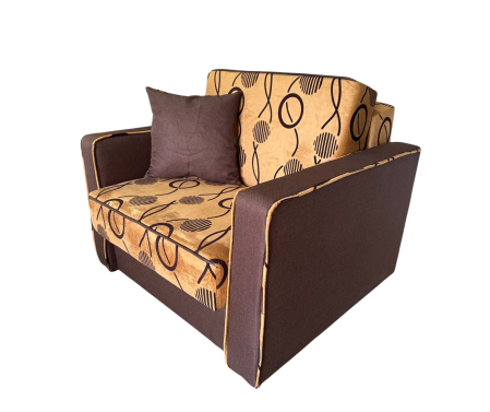 Fotoliu SAMY NEXT extensibil, cu lada de depozitare, stofa maro, cadru metalic, 103x100x92 [6]