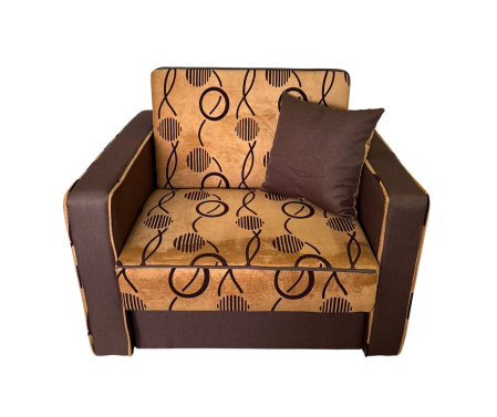 Fotoliu SAMY NEXT extensibil, cu lada de depozitare, stofa maro, cadru metalic, 103x100x92 [1]