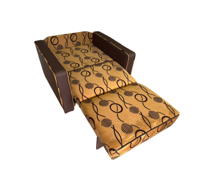 Fotoliu SAMY NEXT extensibil, cu lada de depozitare, stofa maro, cadru metalic, 103x100x92 [2]