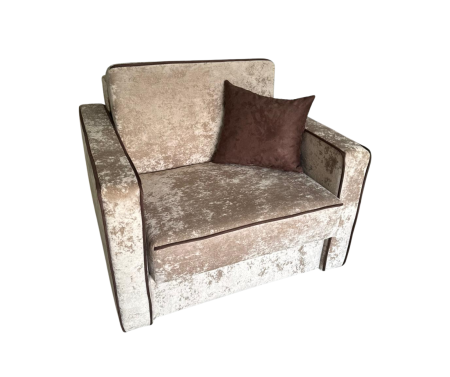 Fotolii - Fotoliu SAMY NEXT extensibil, cu lada de depozitare, stofa plusata bej , cadru metalic ,103x100x92