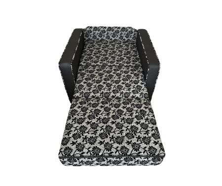 Fotoliu SAMY NEXT extensibil, cu lada de depozitare, stofa gri cu negru , cadru metalic, 103x100x92 [3]