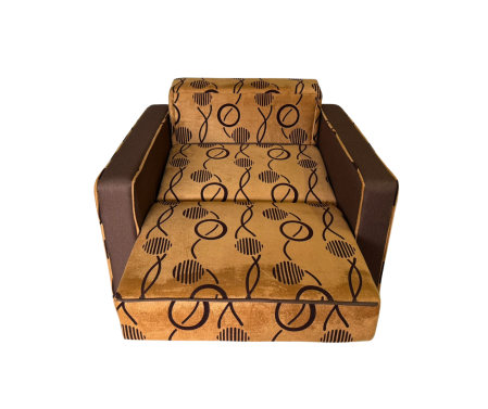 Fotoliu SAMY NEXT extensibil, cu lada de depozitare, stofa maro, cadru metalic, 103x100x92 [8]