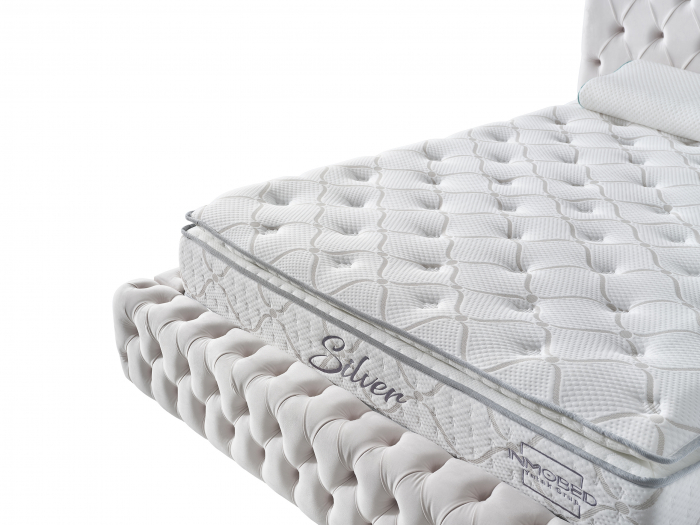 Pat tapitat Coral Chester cadru metalic cu somiera rabatabila si lada depozitare [4]