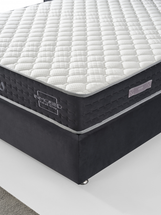 Pat tapitat Klass cadru metalic cu somiera rabatabila si lada depozitare depozitare  [11]