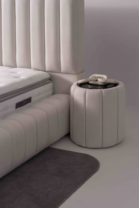 Pat tapitat Nova cadru metalic cu somiera rabatabila si lada depozitare [13]