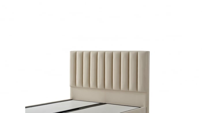 Pat tapitat Relax cadru metalic cu somiera rabatabila si lada depozitare [6]