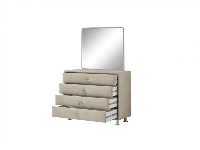 Pat tapitat Roza cadru metalic cu somiera rabatabila si lada depozitare  [14]