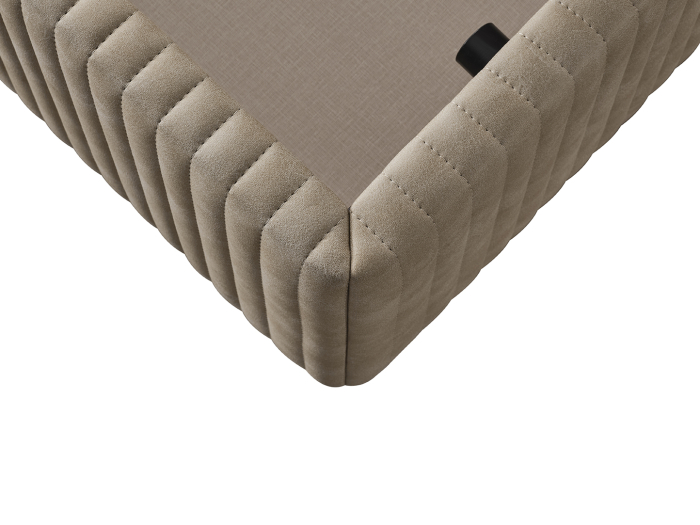 Pat tapitat Tesla, cadru metalic cu somiera rabatabila si lada depozitare [11]