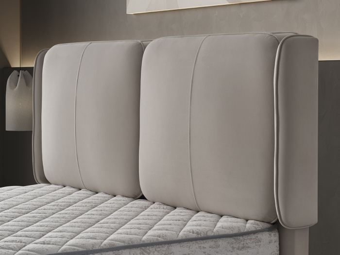 Pat tapitat Boss, cadru metalic cu somiera rabatabila si lada depozitare [6]