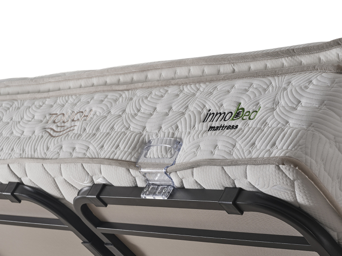 Pat tapitat Touch, cadru metalic cu somiera rabatabila si lada depozitare [11]