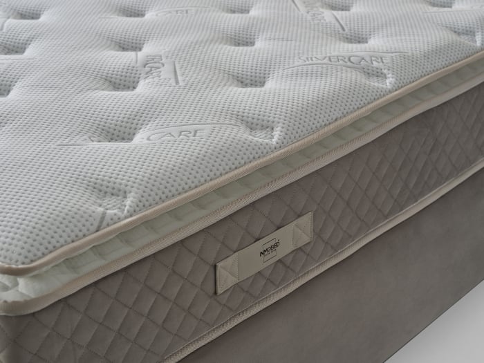 Pat tapitat Vital cadru metalic cu somiera rabatabila si lada depozitare [11]