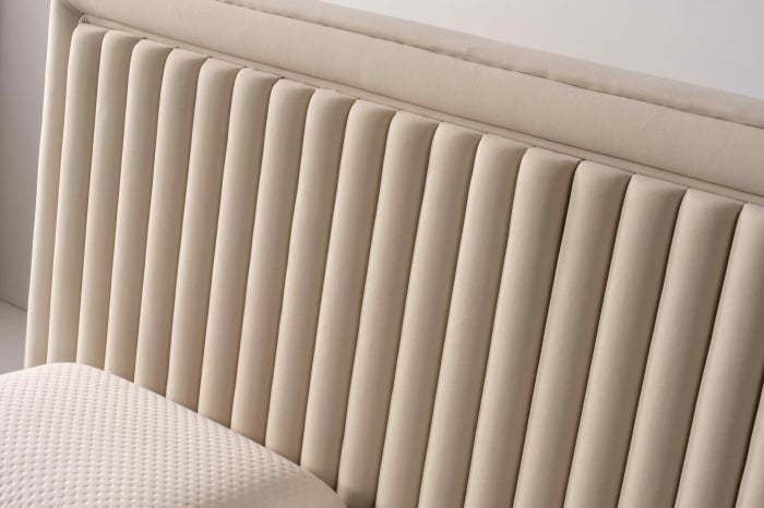 Pat tapitat Viva cadru metalic cu somiera rabatabila si lada depozitare [4]