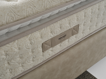 Pat tapitat Angel cadru metalic cu somiera rabatabila si lada depozitare [13]