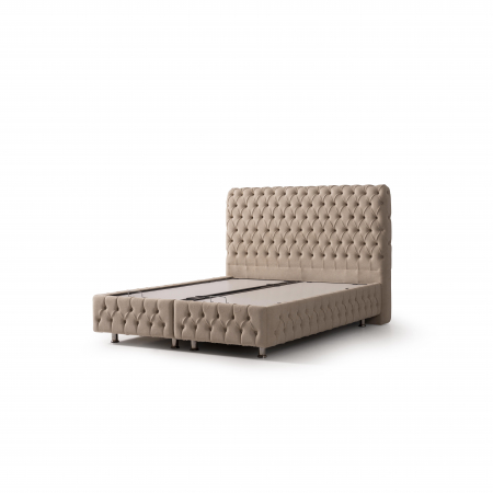 Pat tapitat Lorenzo cadru metalic cu somiera rabatabila si lada depozitare [8]