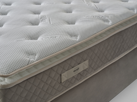 Pat tapitat Vital cadru metalic cu somiera rabatabila si lada depozitare [10]