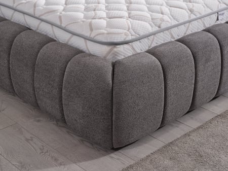 Pat tapitat Yildiz cadru metalic cu somiera rabatabila si lada depozitare [6]