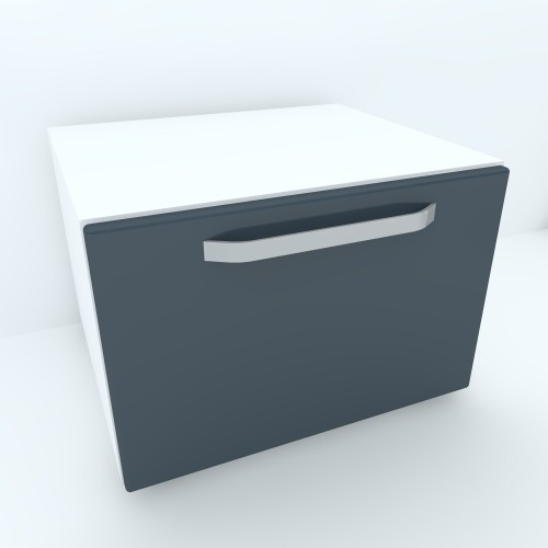 Armonia Comoda alba cu 1 sertar cu maner front MDF Gri [1]