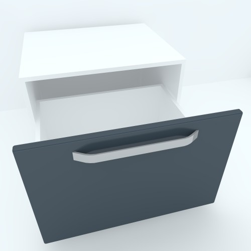 Armonia Comoda alba cu 1 sertar cu maner front MDF Gri [3]