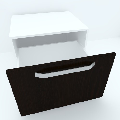 Armonia Comoda alba cu 1 sertar cu maner front MDF Wenge [2]