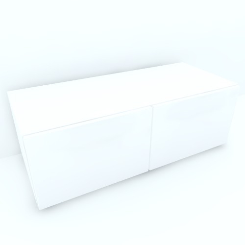 Armonia Comoda alba cu 2 usi cu sistem "PUSH TO OPEN" fronturi MDF Alb Lucios [1]