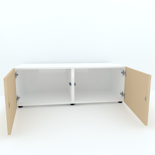 Armonia Comoda alba cu 2 usi cu sistem "PUSH TO OPEN" fronturi PAL Cappuccino [2]