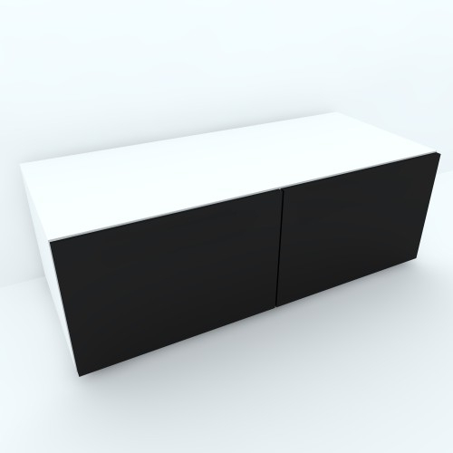 Armonia Comoda alba cu 2 usi cu sistem "PUSH TO OPEN" fronturi PAL Negru [1]