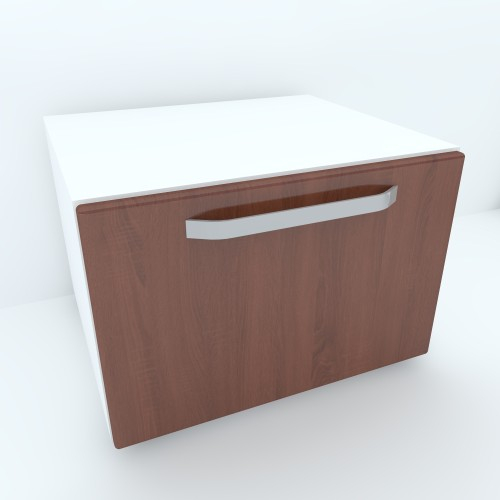 Armonia Comoda alba cu o usa cu maner front MDF Cedru [1]