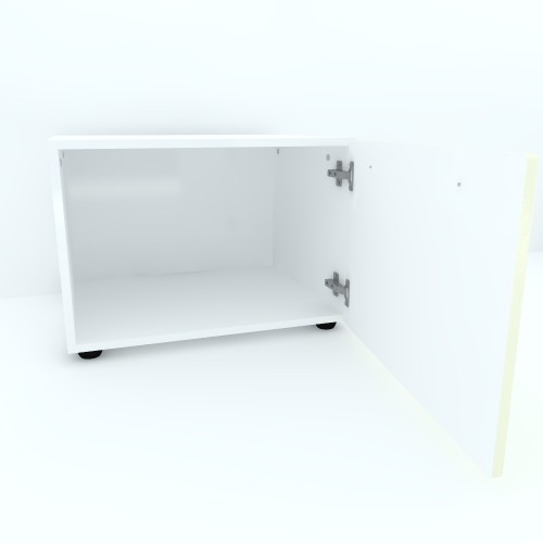 Armonia Comoda alba cu o usa cu maner front MDF Vanilie [3]