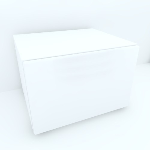 Armonia Comoda alba cu o usa cu sistem "PUSH TO OPEN" front MDF Alb Lucios [1]