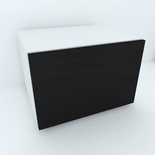 Armonia Comoda alba cu o usa cu sistem "PUSH TO OPEN" front PAL Negru [1]