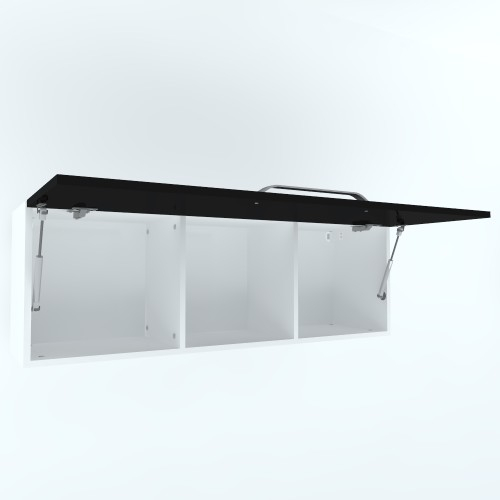 Armonia Suspendat orizontal  cu 1 usa cu maner front PAL Negru [3]