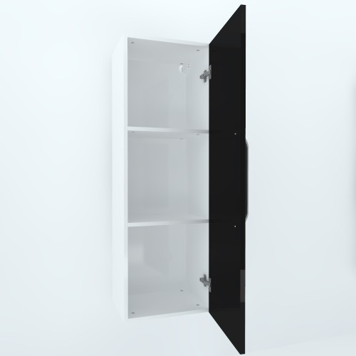 Armonia Suspendat vertical cu 1 usa cu maner front PAL Negru [3]