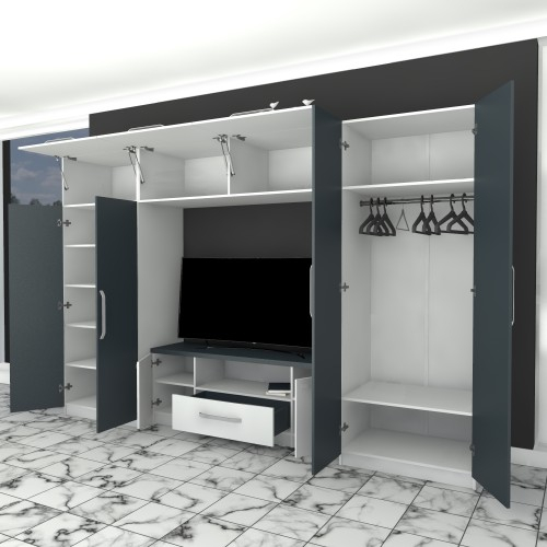 Biblioteca Estrella alba / gri [8]