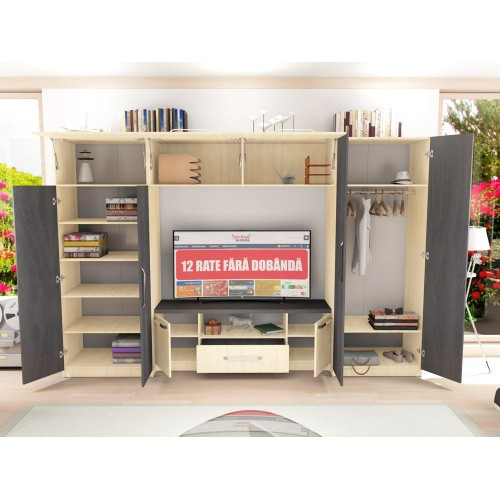 Biblioteca Estrella sonoma / stejar auriu [10]