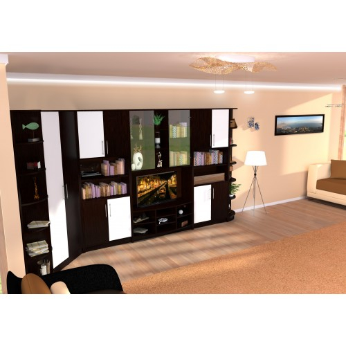 Biblioteca Iris Wenge/Vanilie varianta pe colt [2]