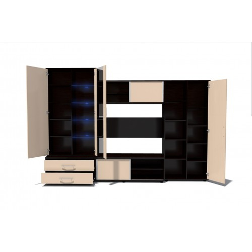 Biblioteca Suprema wenge cu cappuccino lucios [9]