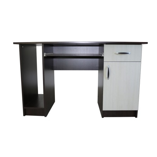 Birou Nero cu 1 usa si 1 sertar, Wenge/Brad, 120 x 74 x 60 cm [6]