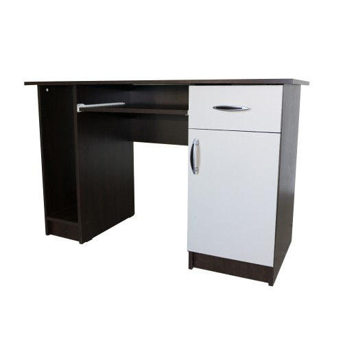 Birou Nero cu 1 usa si 1 sertar, Wenge/Fildes, 120 x 74 x 60 cm [5]