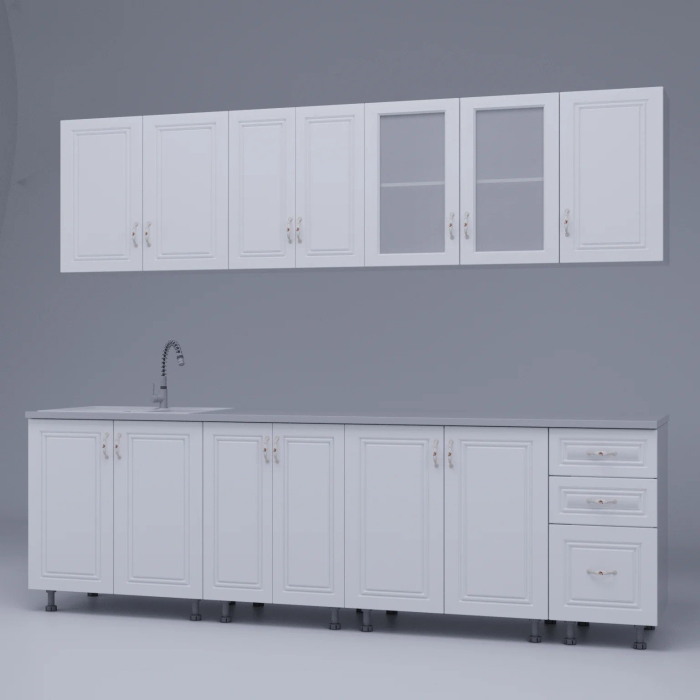 Bucatarie Lima MDF alb mat 2.6 metri [1]