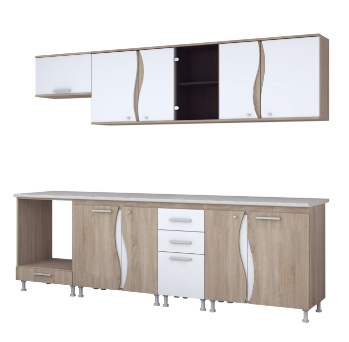 Bucatarie Luana 2.6m Sonoma&Alb [1]