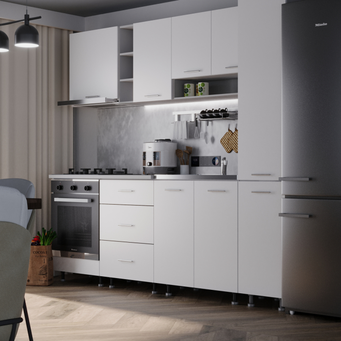 Bucatarie Spania 2.4 m cu Soldat Plin Alb [1]