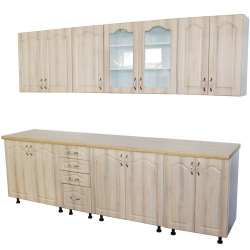 Bucatarie Zebra 2.6m MDF Sonoma - frezare mustata [4]