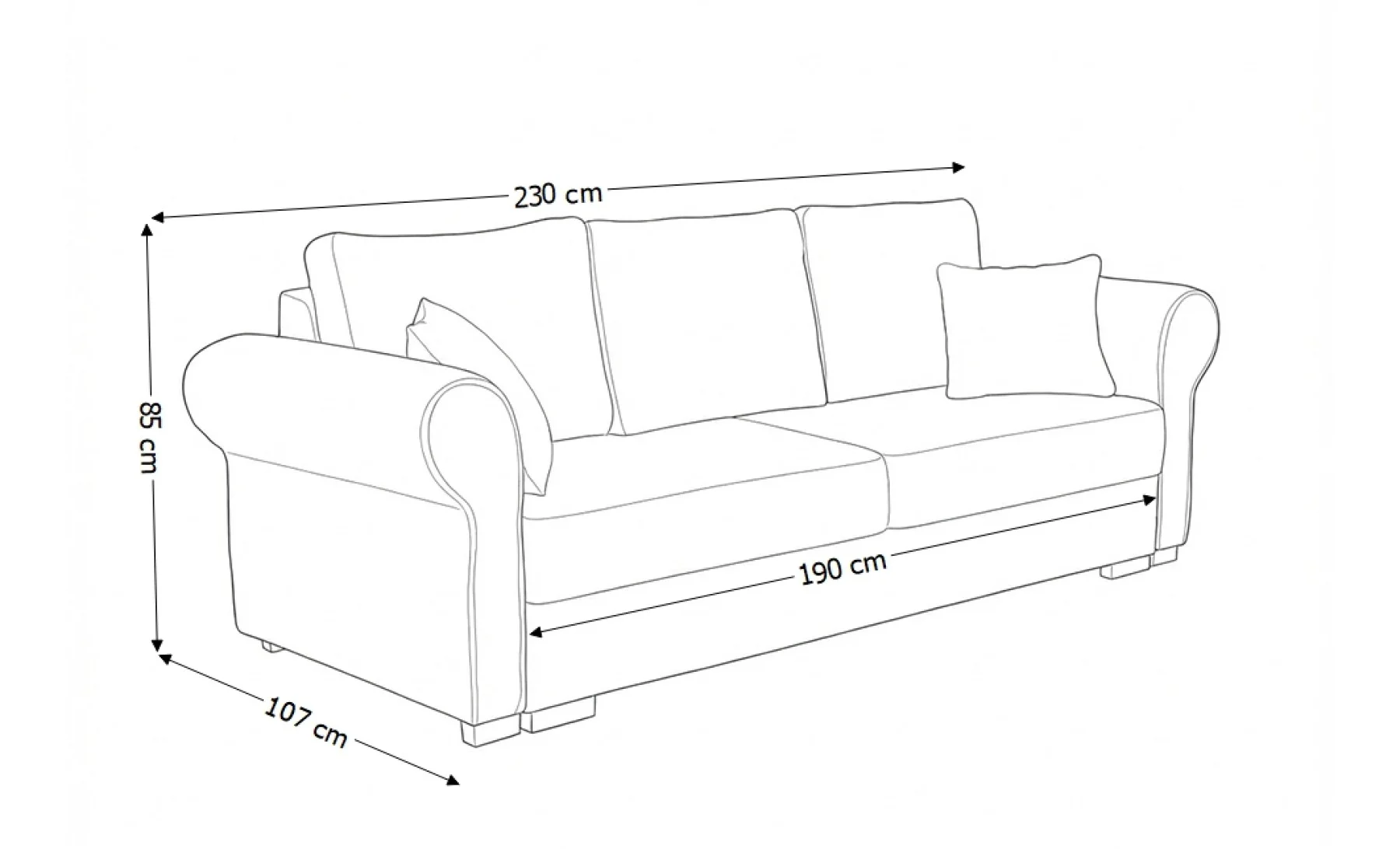 Canapea Extensibilă Ariana Bonell Max, Bej [3]