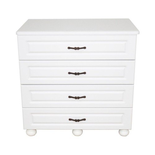 Comoda Dynasty Alb 4 sertare si blat MDF [3]