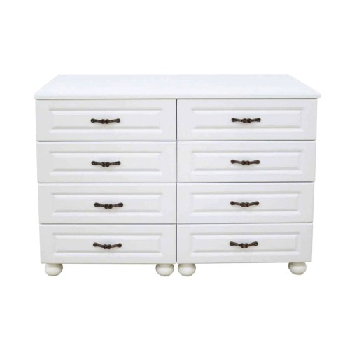 Comoda Dynasty Alb 8 sertare si blat MDF [3]