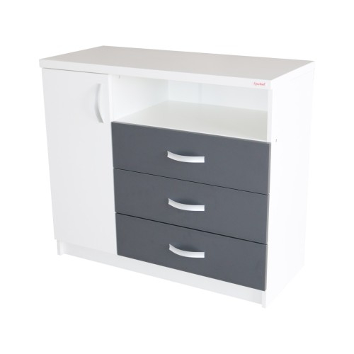 Comoda Milano Alb/Gri [3]