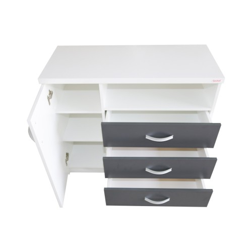 Comoda Milano Alb/Gri [2]